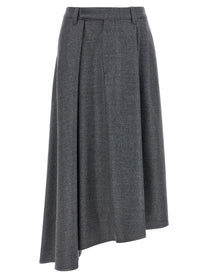 BRUNELLO CUCINELLI - BRUNELLO CUCINELLI - Asymmetrical wool skirt - Women’s Clothing