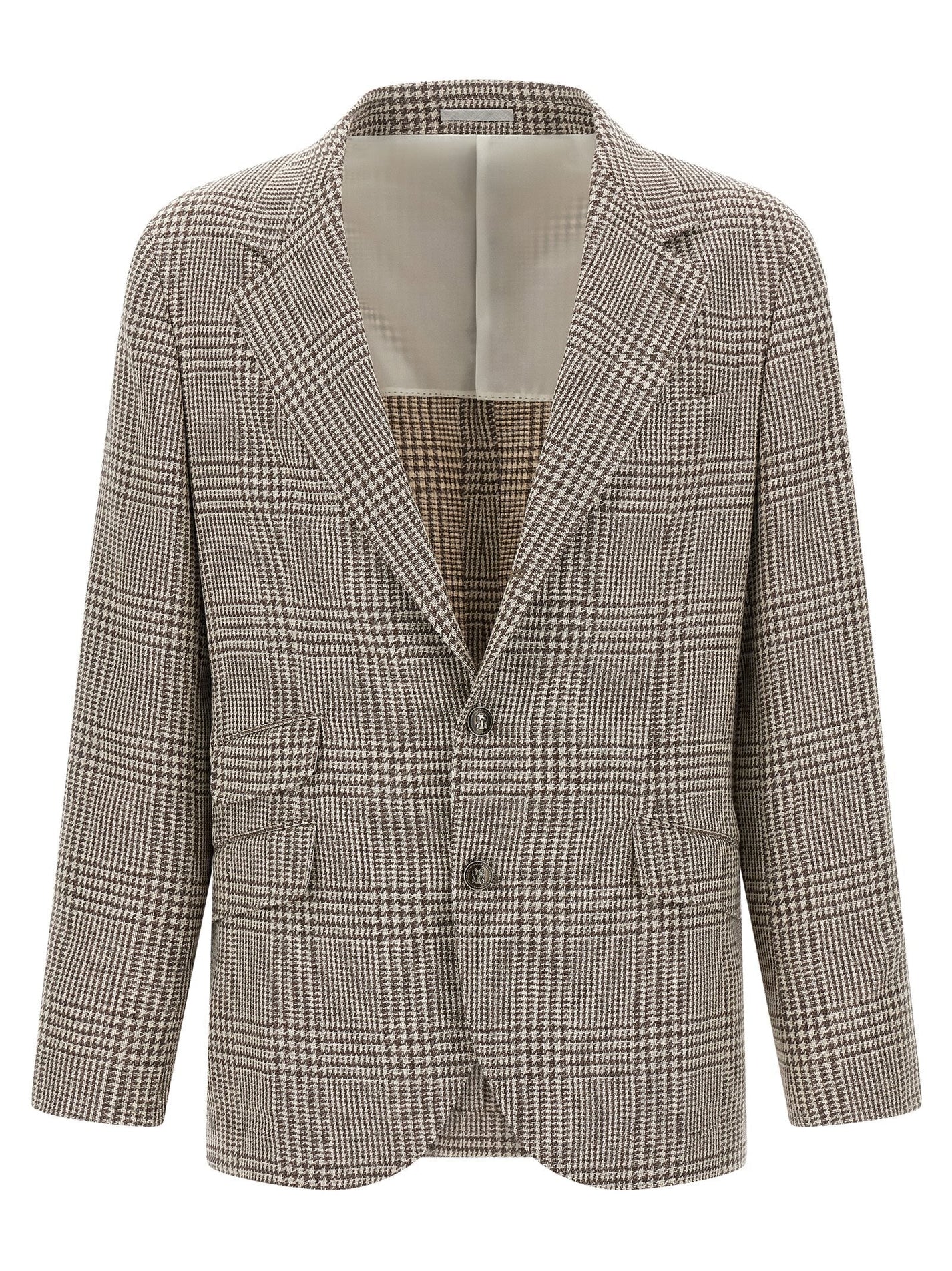BRUNELLO CUCINELLI - BRUNELLO CUCINELLI - Houndstooth blazer - Men’s Clothing