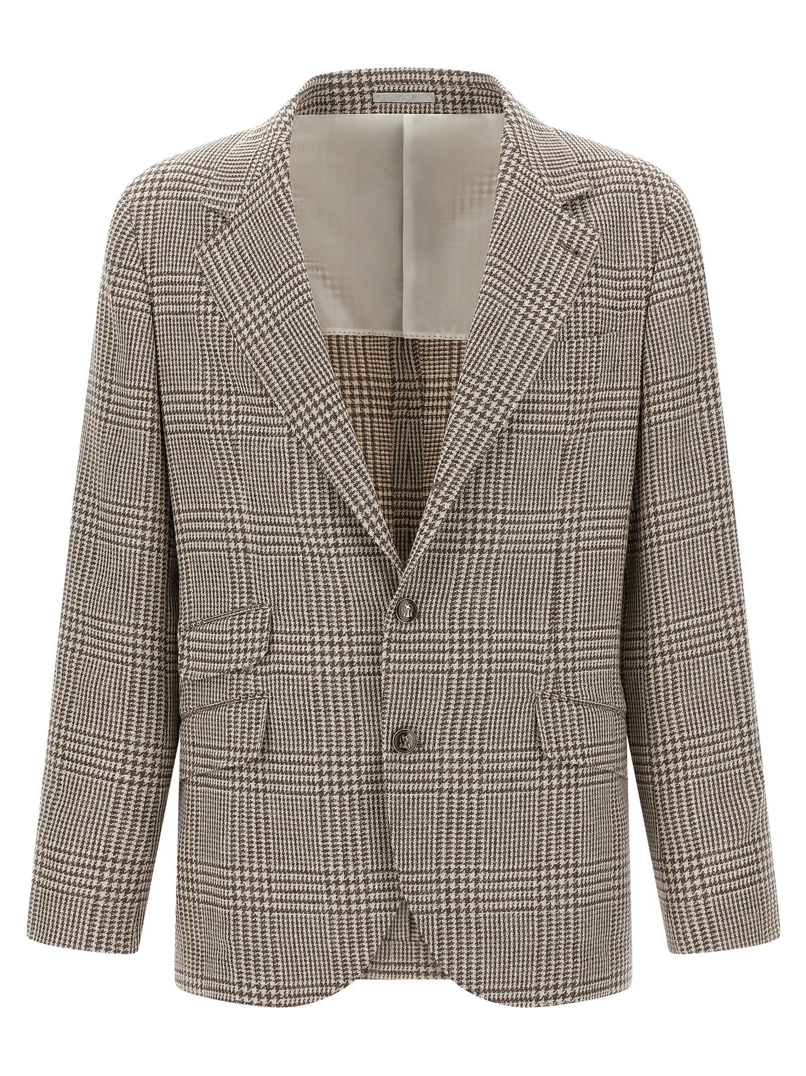 BRUNELLO CUCINELLI - BRUNELLO CUCINELLI - Houndstooth blazer - Men’s Clothing