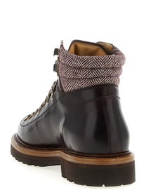 BRUNELLO CUCINELLI - BRUNELLO CUCINELLI - Herringbone insert ankle boots - Men’s Shoes