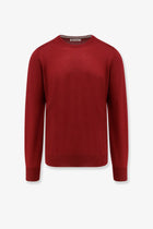 Brunello Cucinelli Men's Cahmere and Silk Sweater Red
