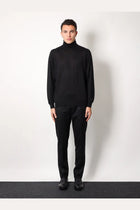 Brunello Cucinelli Men's Cashmere and Silk Turtleneck Black, view 3