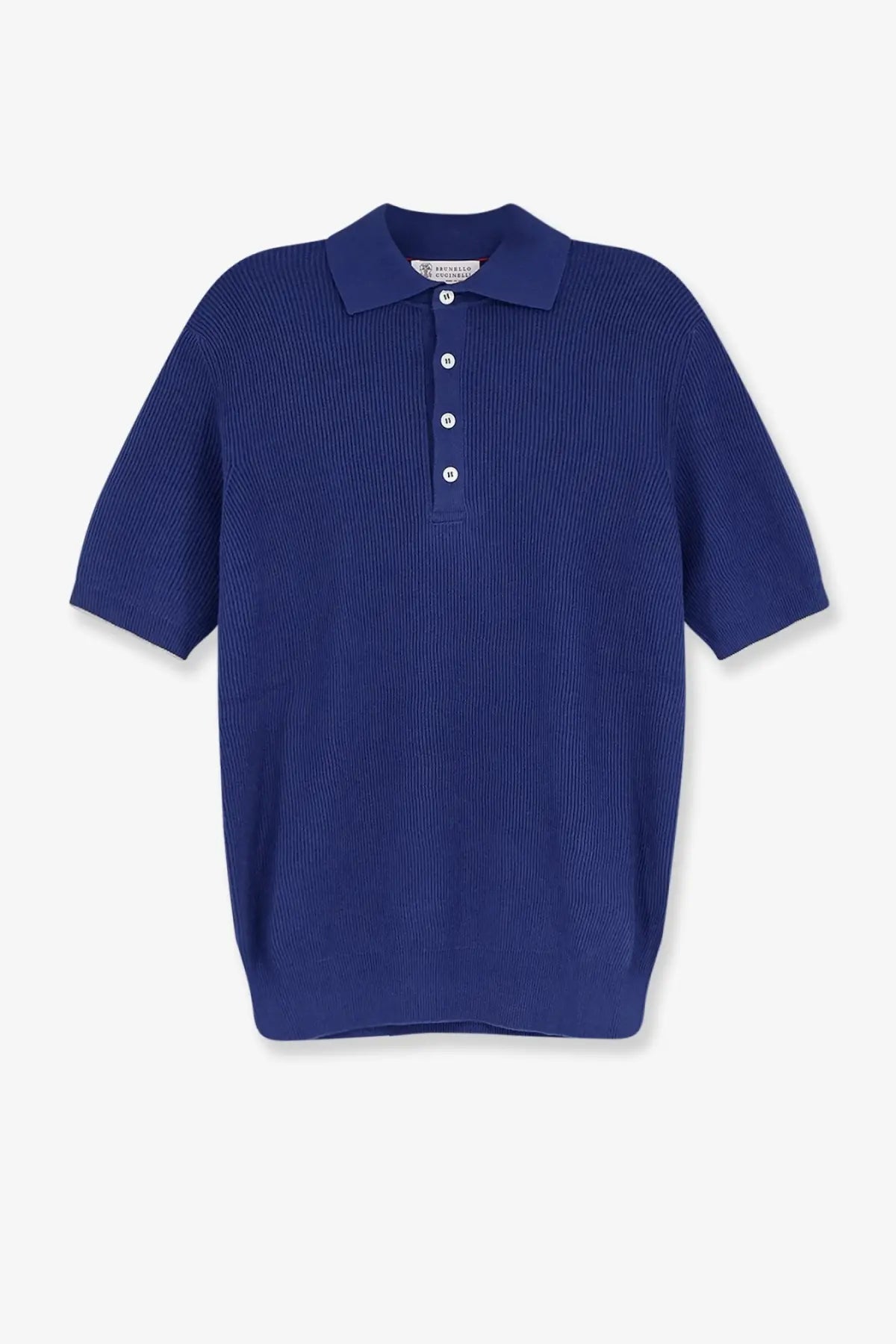 Brunello Cucinelli Men's Cotton Polo Shirt Grey