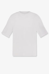 Brunello Cucinelli men’s white cotton short-sleeved t-shirt with a minimalist crew neckline