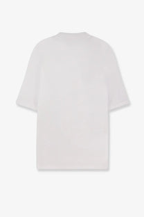 Brunello Cucinelli men’s white oversized cotton shirt with short sleeves and relaxed fit minimalist design