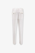 Brunello Cucinelli Men's Linen and Cotton Trousers White, view 2