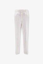 Brunello Cucinelli Men's Linen and Cotton Trousers White