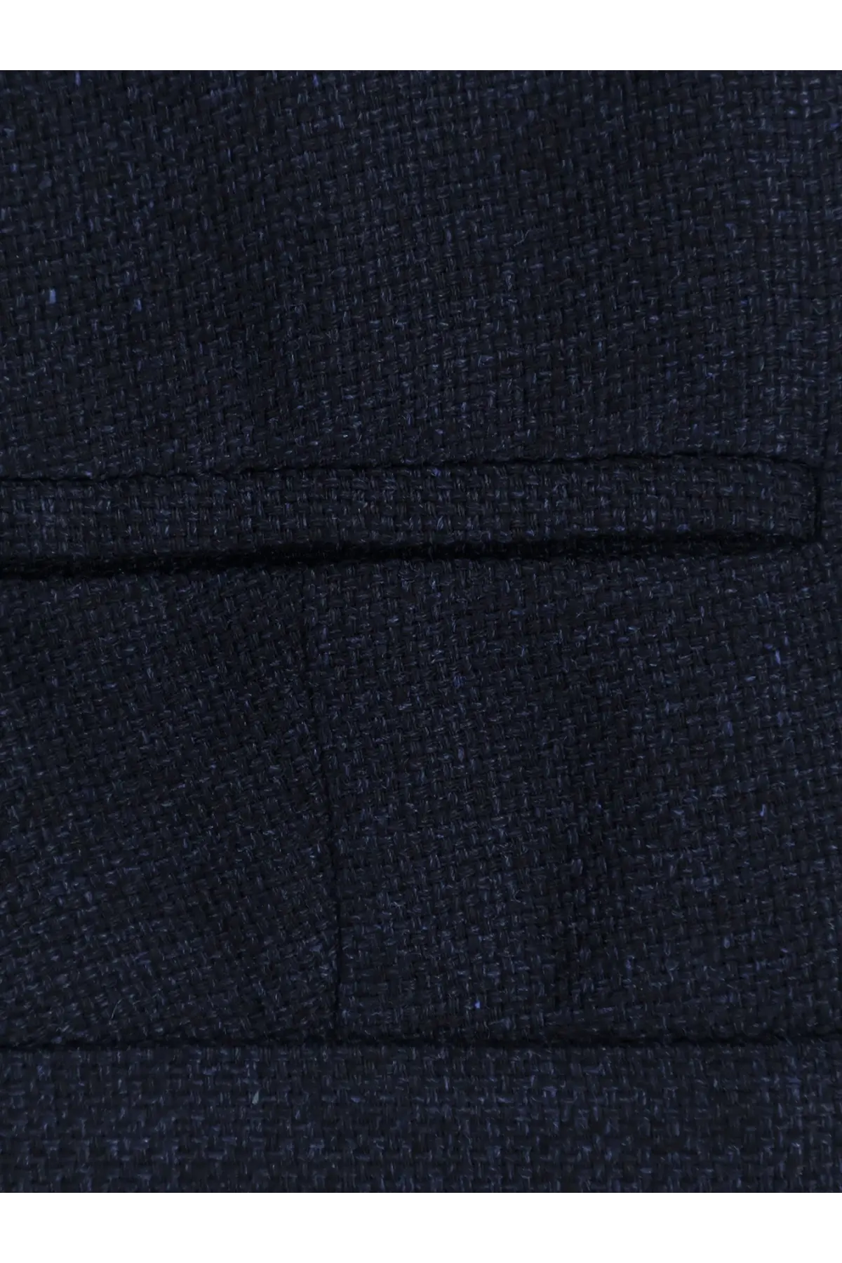 Dark navy woolen blazer with subtle textured weave and single welt pocket from brunello cucinelli men’s linen and wool suit blue