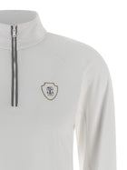 Brunello Cucinelli Precious Half Zip Sweater White, view 3