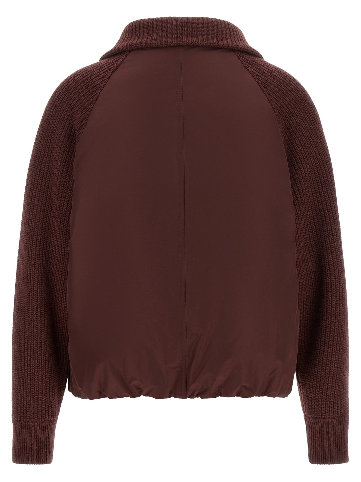 Brunello Cucinelli Shiny Zipper Pull Down Jacket Red, view 2