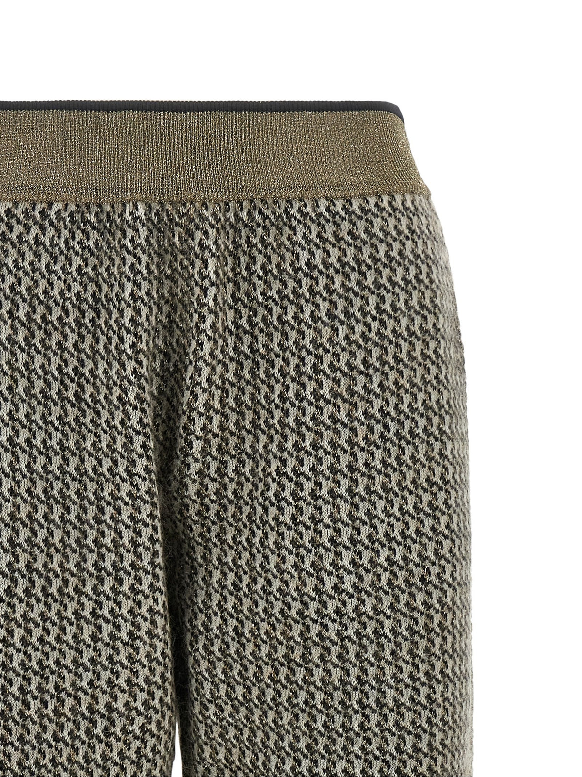 Brunello Cucinelli Track Houndstooth Pants Gold, view 3