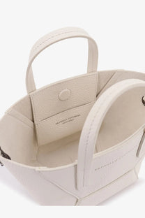 Brunello Cucinelli women’s bc duo off-white leather tote bag with structured handles and subtle stitching details