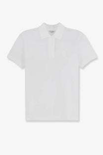 Brunello Cucinelli women’s white cotton blend polo shirt with subtle embroidered chest logo and branded collar label