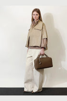 Brunello Cucinelli Women's Linen and Cotton Blend Shirt Beige, view 2