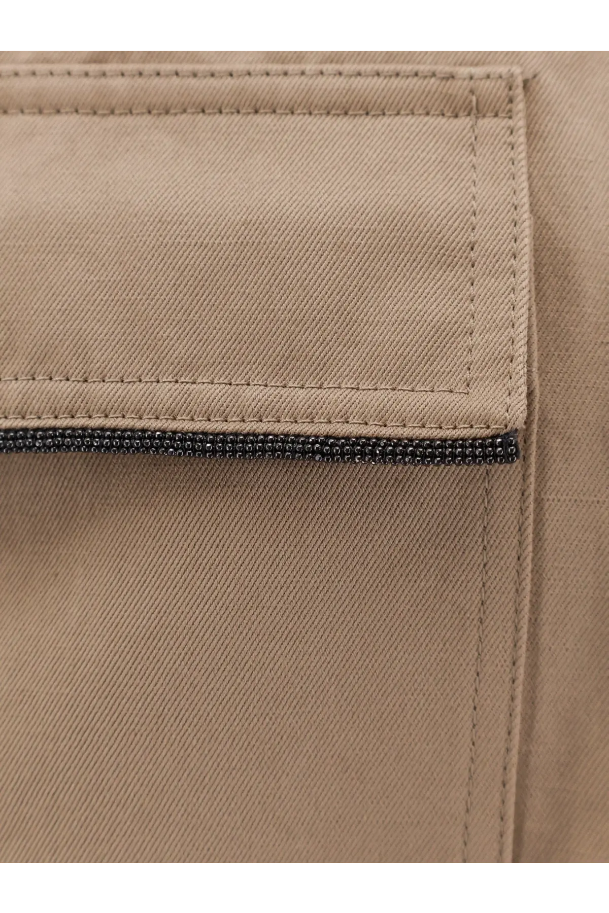 Brunello Cucinelli Women's Linen and Cotton Blend Shirt Beige, view 5