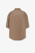 Brunello Cucinelli Women's Linen and Cotton Blend Shirt Beige, view 4