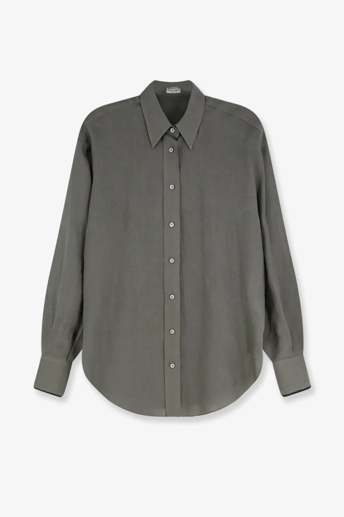Brunello Cucinelli Women's Linen Shirt Green