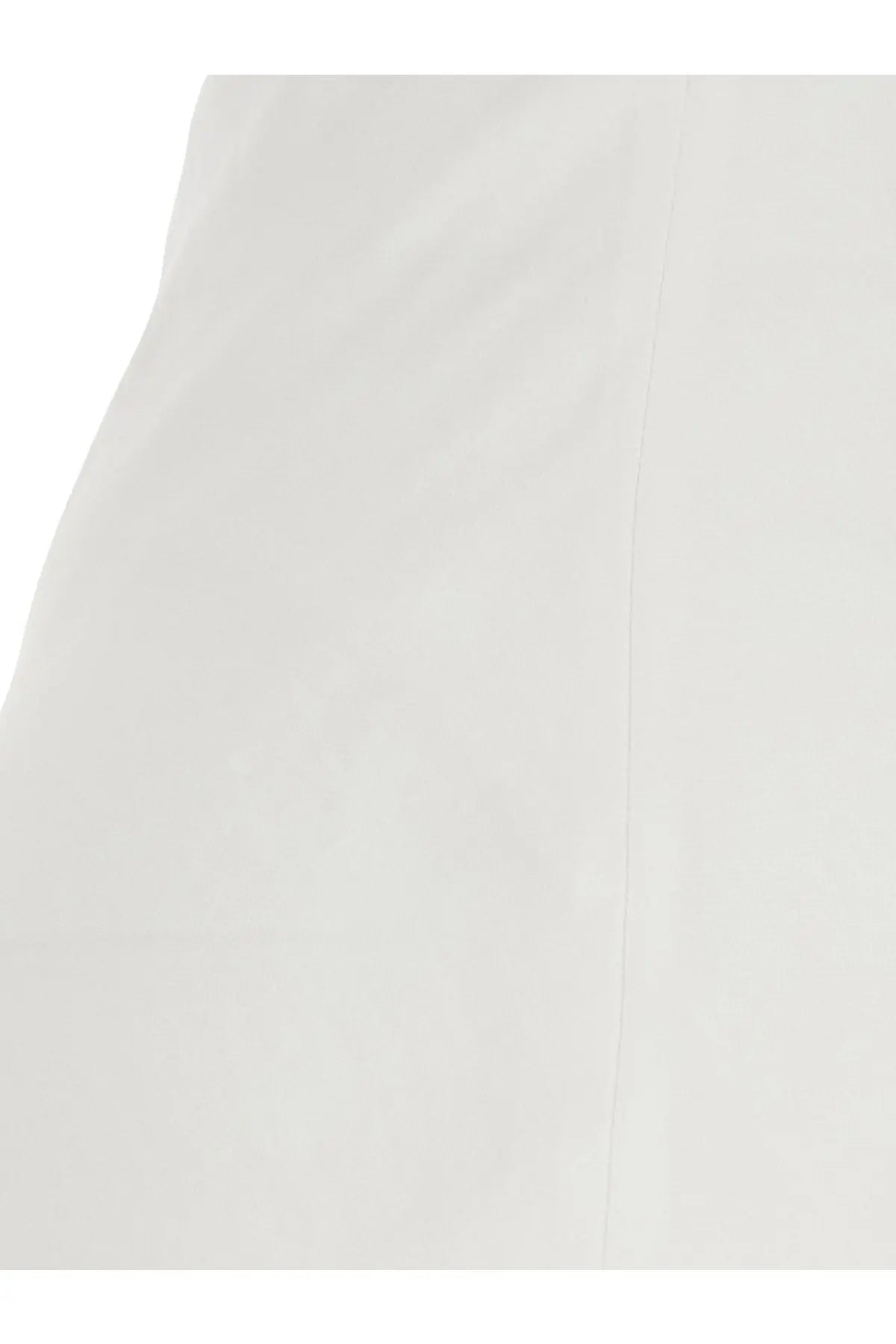 Brunello cucinelli women’s satin long skirt in white with a smooth fabric and fine vertical seam down the center