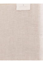 Brunello Cucinelli Women's Sparkling Linen Scarf Beige, view 3