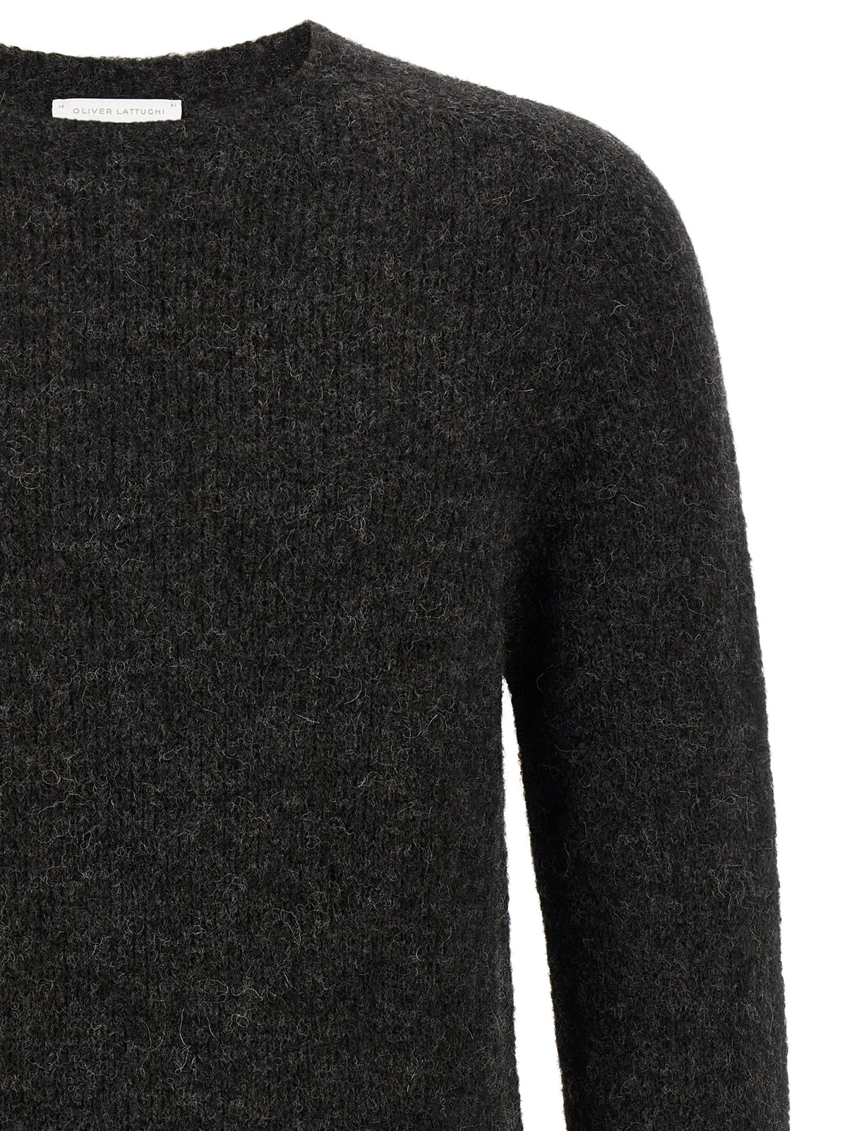 Oliver Lattughi Brushed Alpaca Sweater Grey