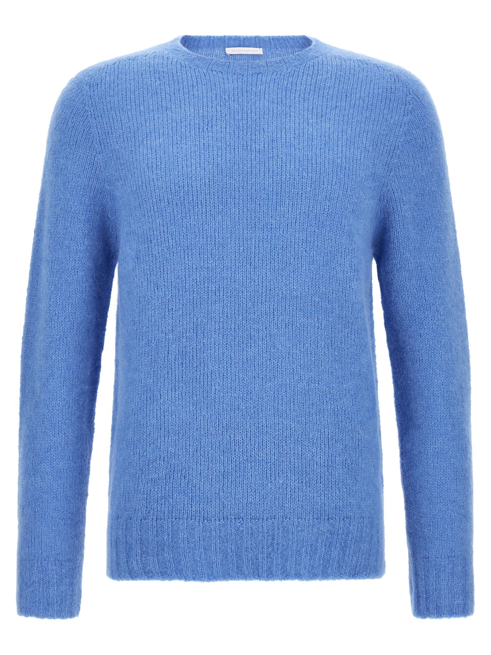 Oliver Lattughi Brushed Alpaca Sweater Blue