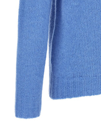 Oliver Lattughi Brushed Alpaca Sweater Blue