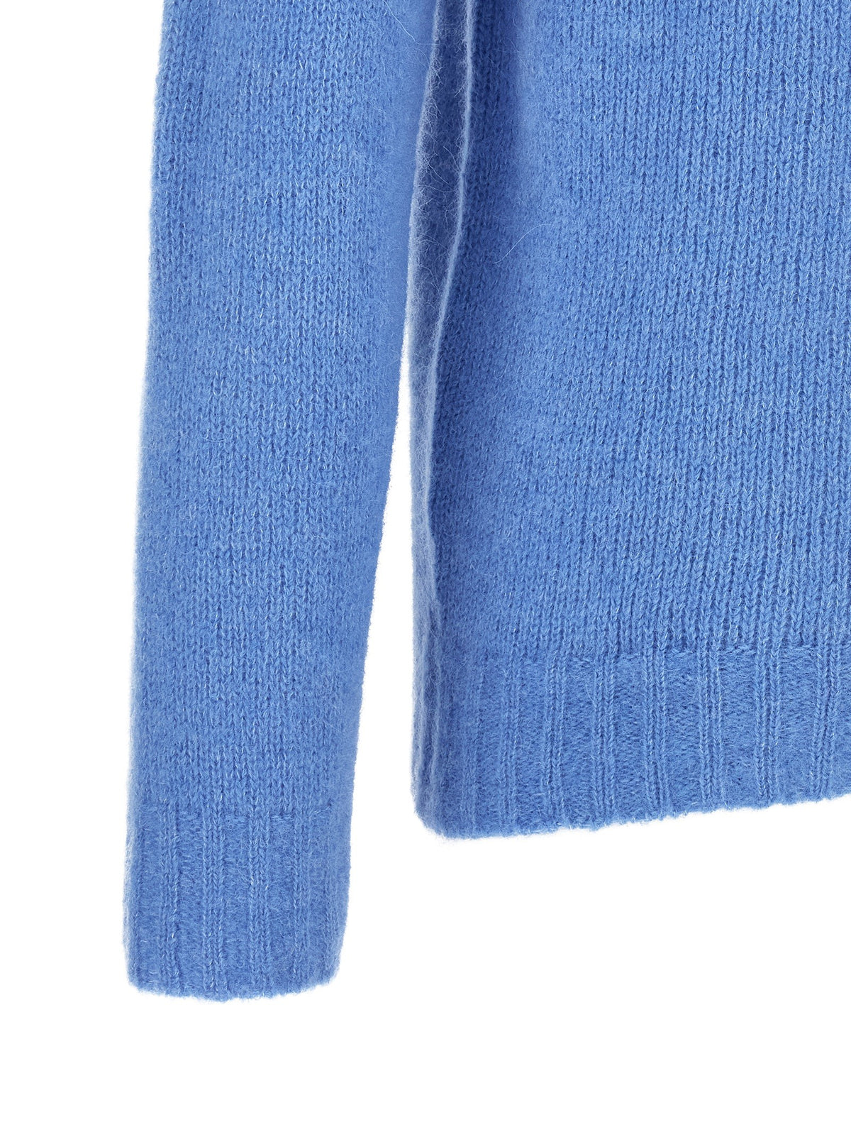 Oliver Lattughi Brushed Alpaca Sweater Blue, view 4