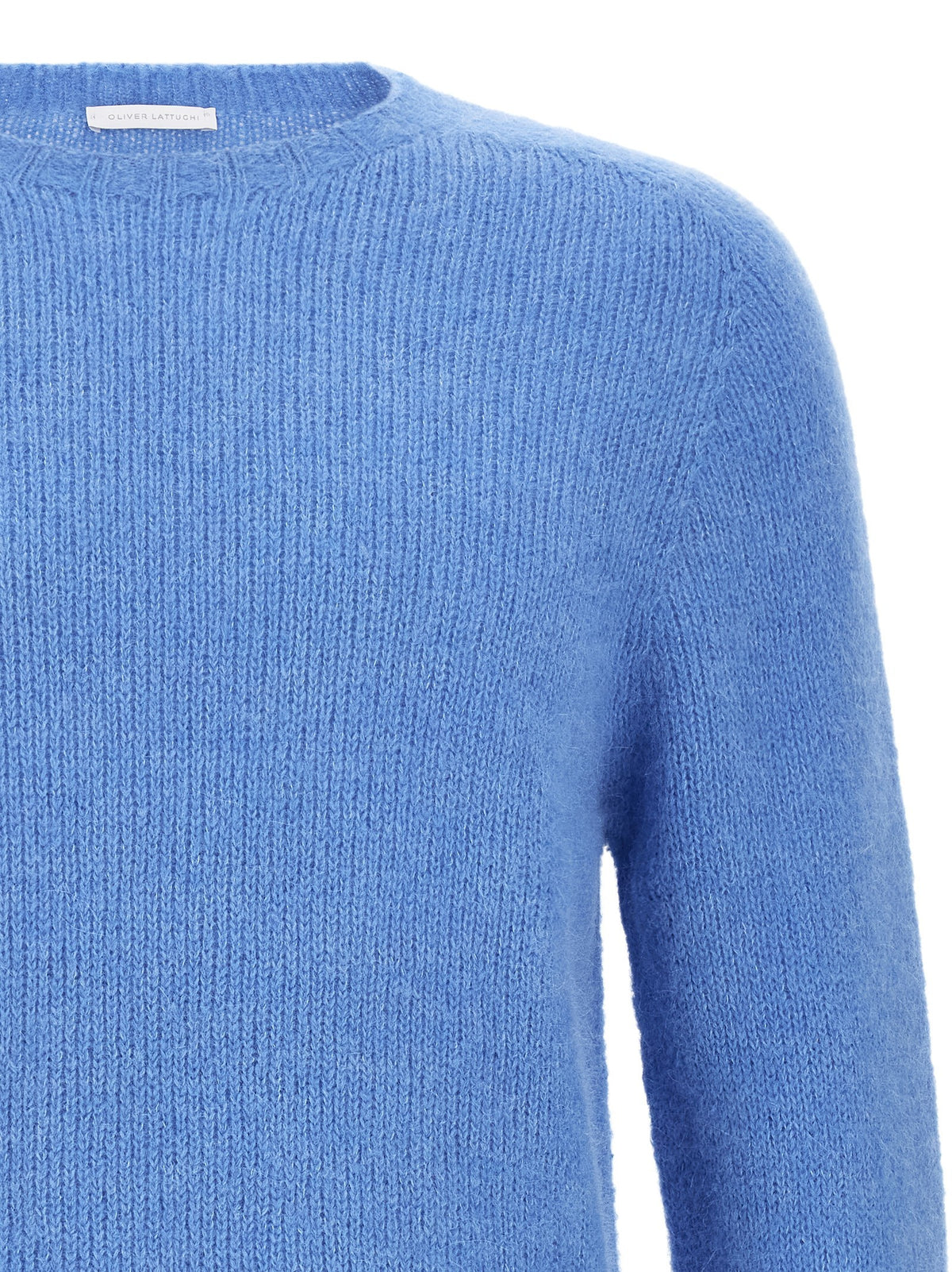 Oliver Lattughi Brushed Alpaca Sweater Blue