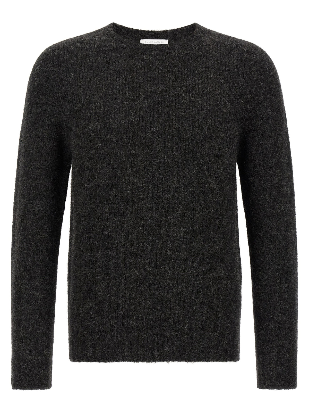 Oliver Lattughi Brushed Alpaca Sweater Grey