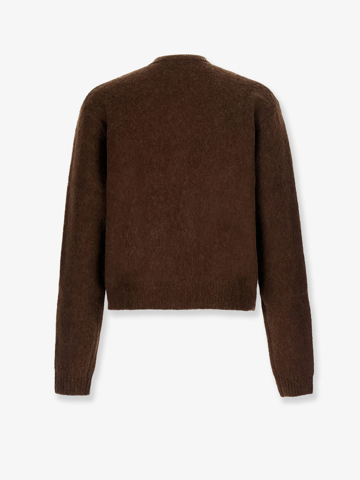 Tonywack Men's Brushed Argyle Cardigan in Alpaca Blend Brown, view 2