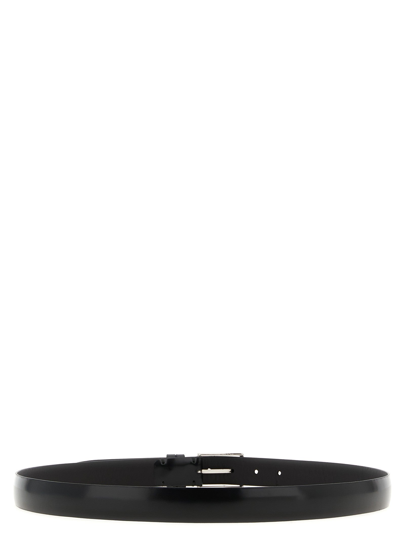 Zerbini Claudio Brushed Leather Belt Black