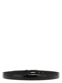 Zerbini Claudio Brushed Leather Belt Black
