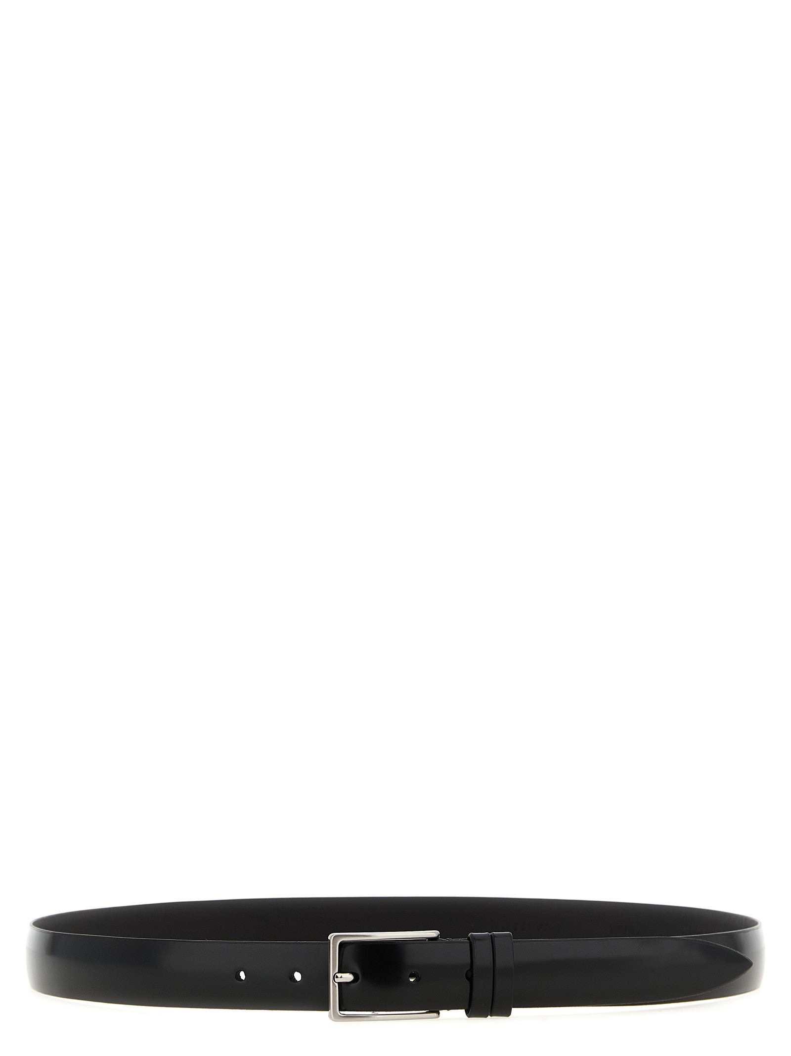Zerbini Claudio Brushed Leather Belt Black