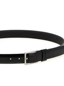 Zerbini Claudio Brushed Leather Belt Black