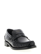 PRADA Brushed Leather Loafers Black, view 2
