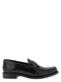 Prada Brushed Leather Loafers Black