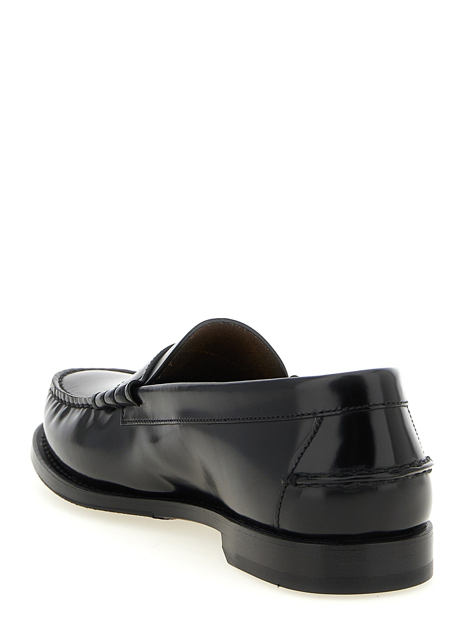PRADA Brushed Leather Loafers Black