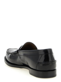 PRADA Brushed Leather Loafers Black