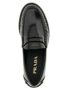 PRADA Brushed Leather Loafers Black, view 4