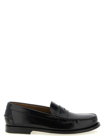 PRADA Brushed Leather Loafers Black