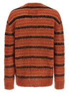 Marni Brushed Striped Cardigan Orange, view 2