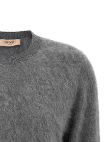TWINSET Brushed Wool Sweater Grey