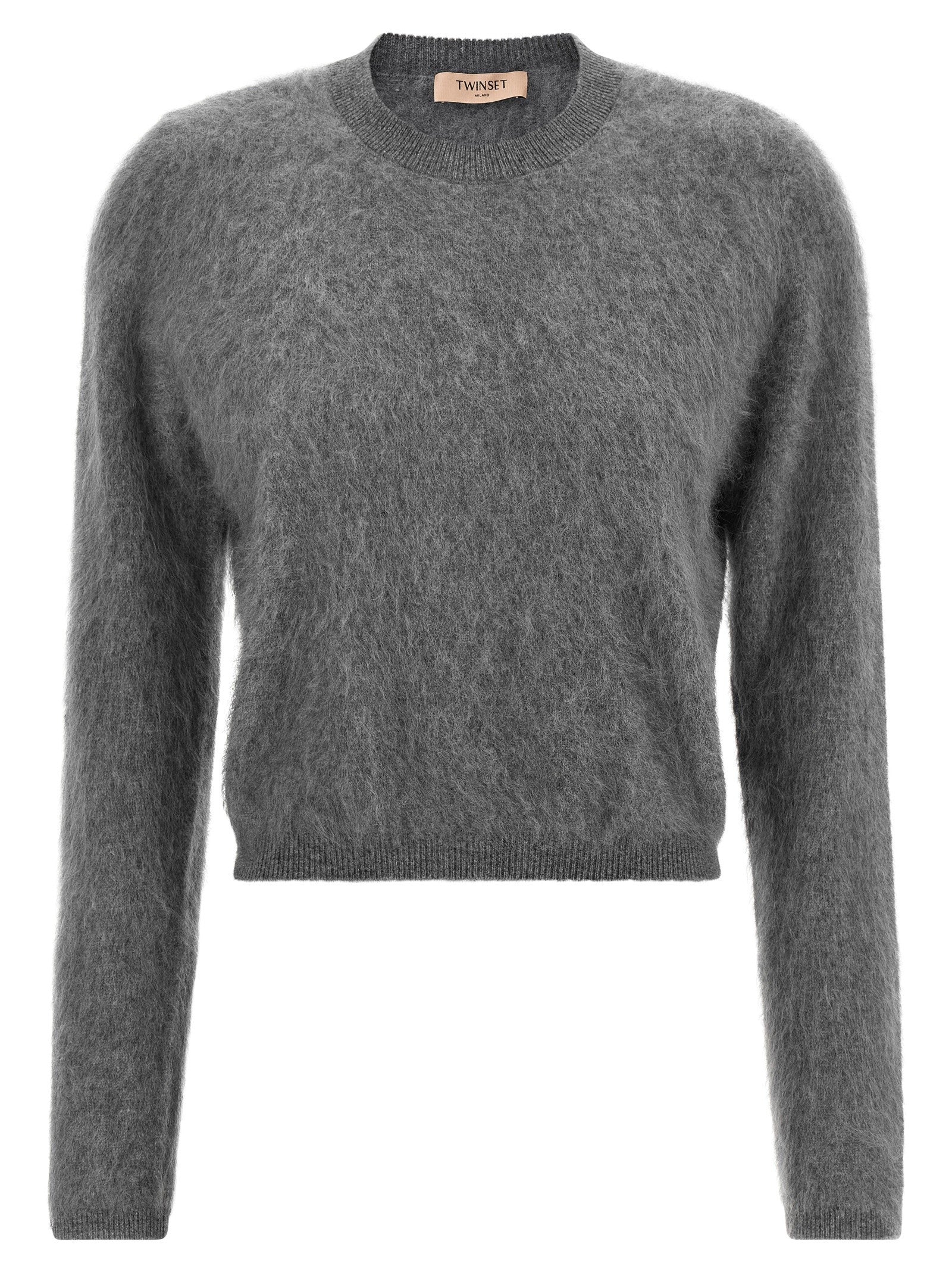 TWINSET Brushed Wool Sweater Grey