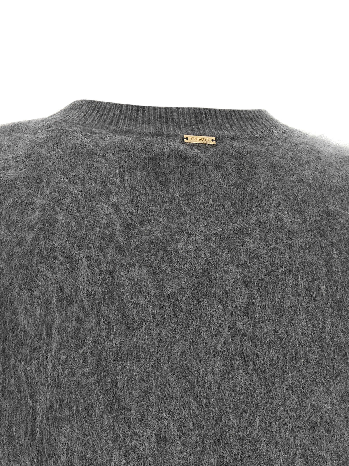 TWINSET Brushed Wool Sweater Grey