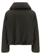 Lemaire Bubble Collar Cropped Down Jacket Brown, view 2