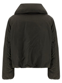 Lemaire Bubble Collar Cropped Down Jacket Brown, view 2
