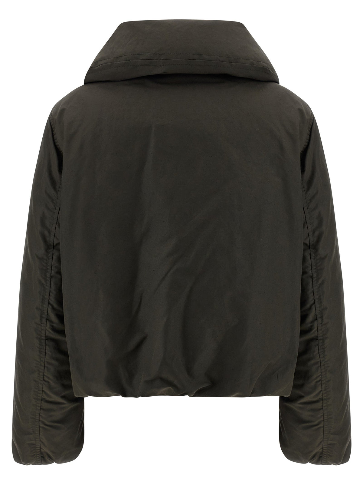 Lemaire Bubble Collar Cropped Down Jacket Brown, view 2