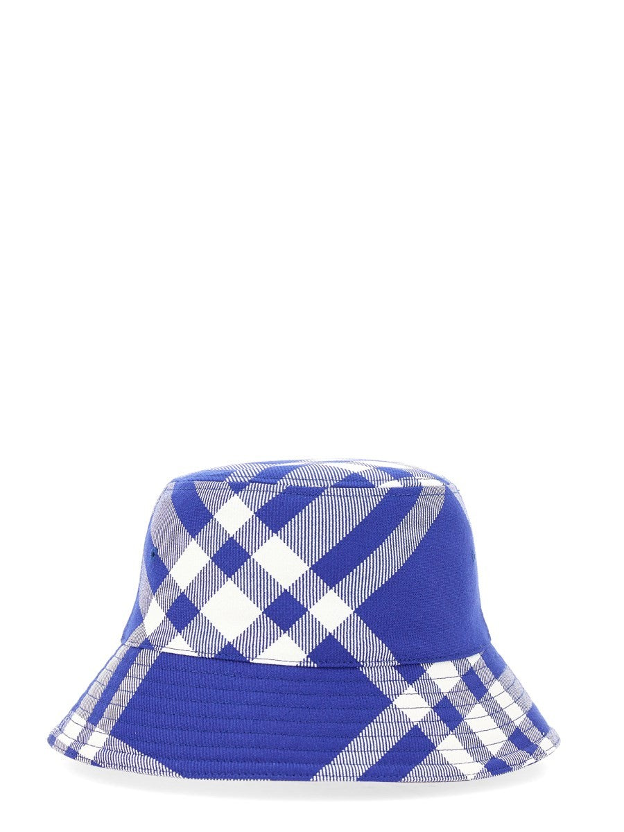 Burberry Unisex Bucket Check Hat Purple