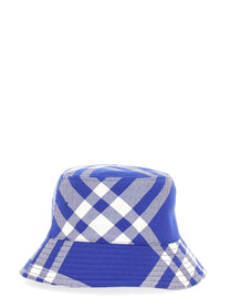 Burberry Unisex Bucket Check Hat Purple