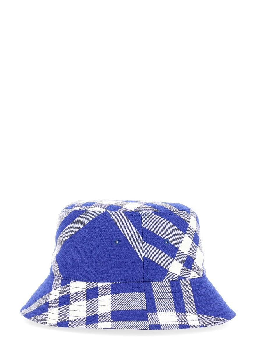 Burberry Unisex Bucket Check Hat Purple